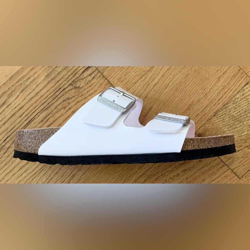 NWT BIRKENSTOCK Arizona White Birko-Flor Sandal Size 8 - Picture 6 of 17
